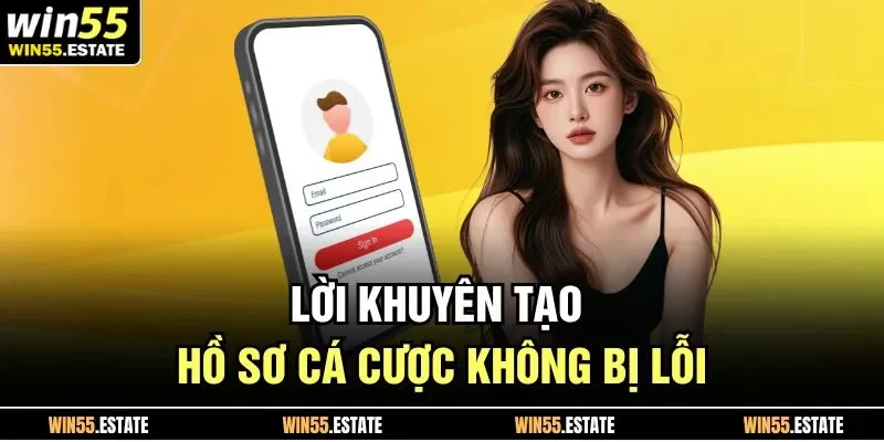 Lời khuyên tạo hồ sơ cá cược không bị lỗi